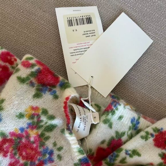 NWT Sezane Juno Cardigan Jumper XS/S Jardin Secret Sweater Reversible Floral - Picture 7 of 13